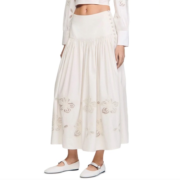 Edonie Long Poplin Skirt - Picture 1 of 6